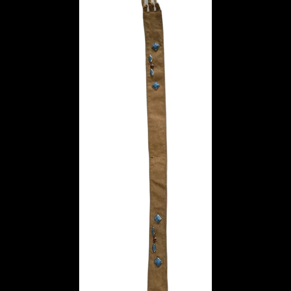 Suede Western Beaded Fringe Waist Belt